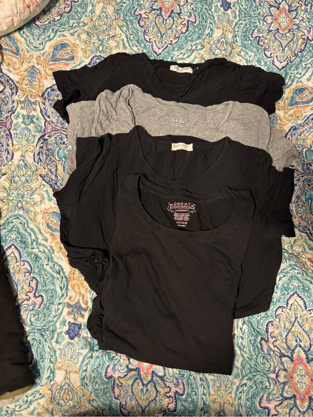 Layered Black & Heather Gray Tee Bundle